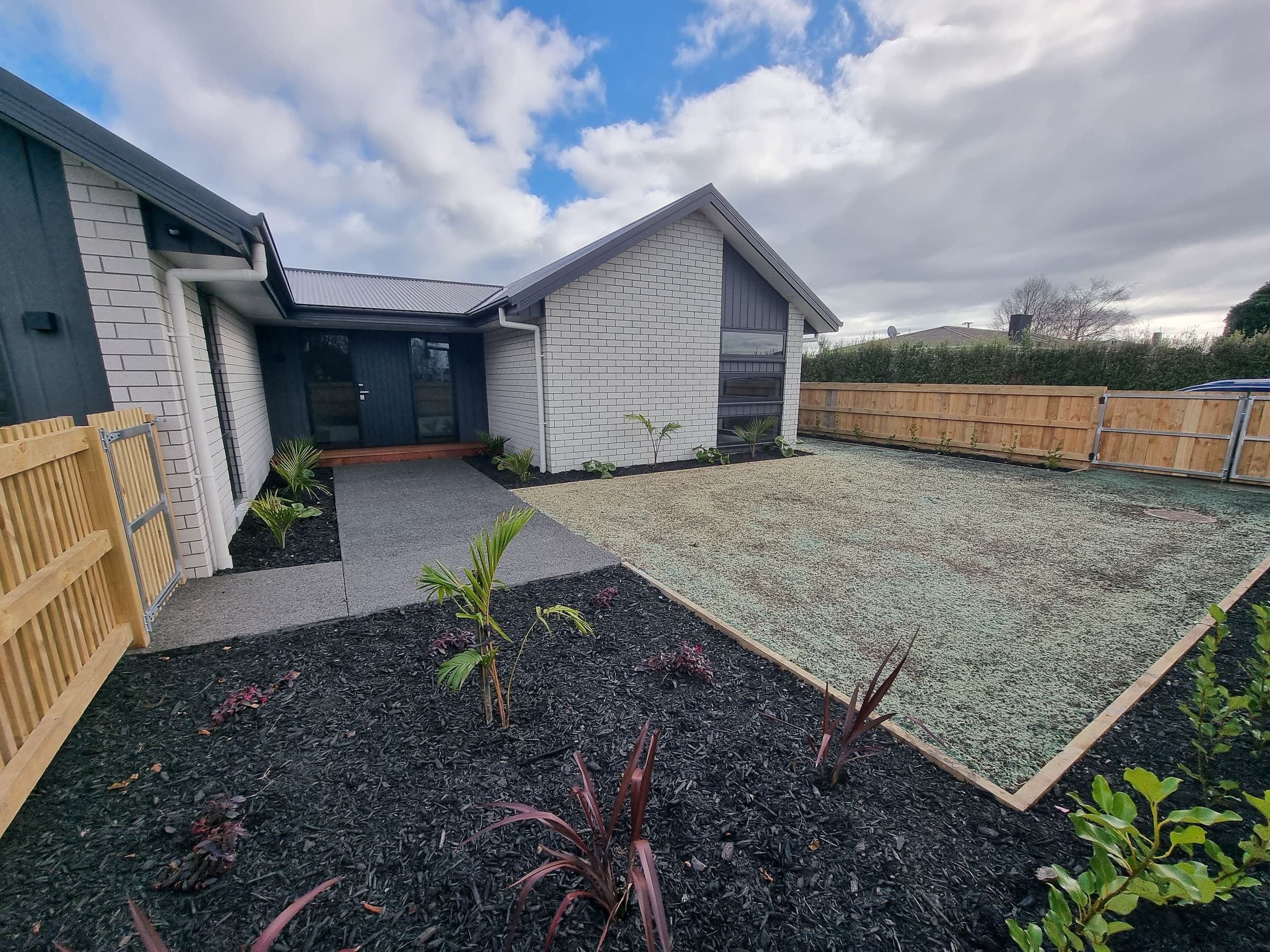 Garden bed planting completed by Tensen Landscapes in Hamilton